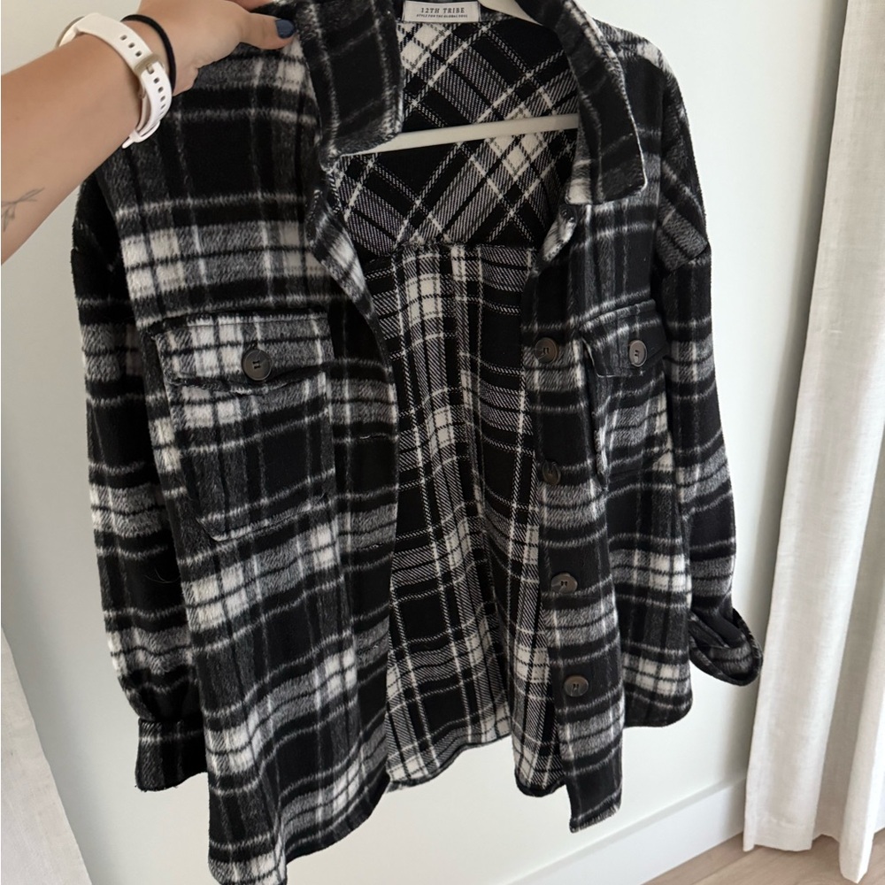 12th tribe flannel Shacket